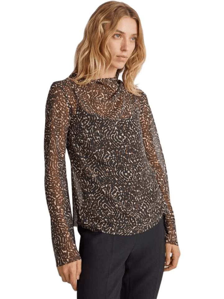 Size 14 | Camilla and Marc Sarina Mesh Leopard Top
