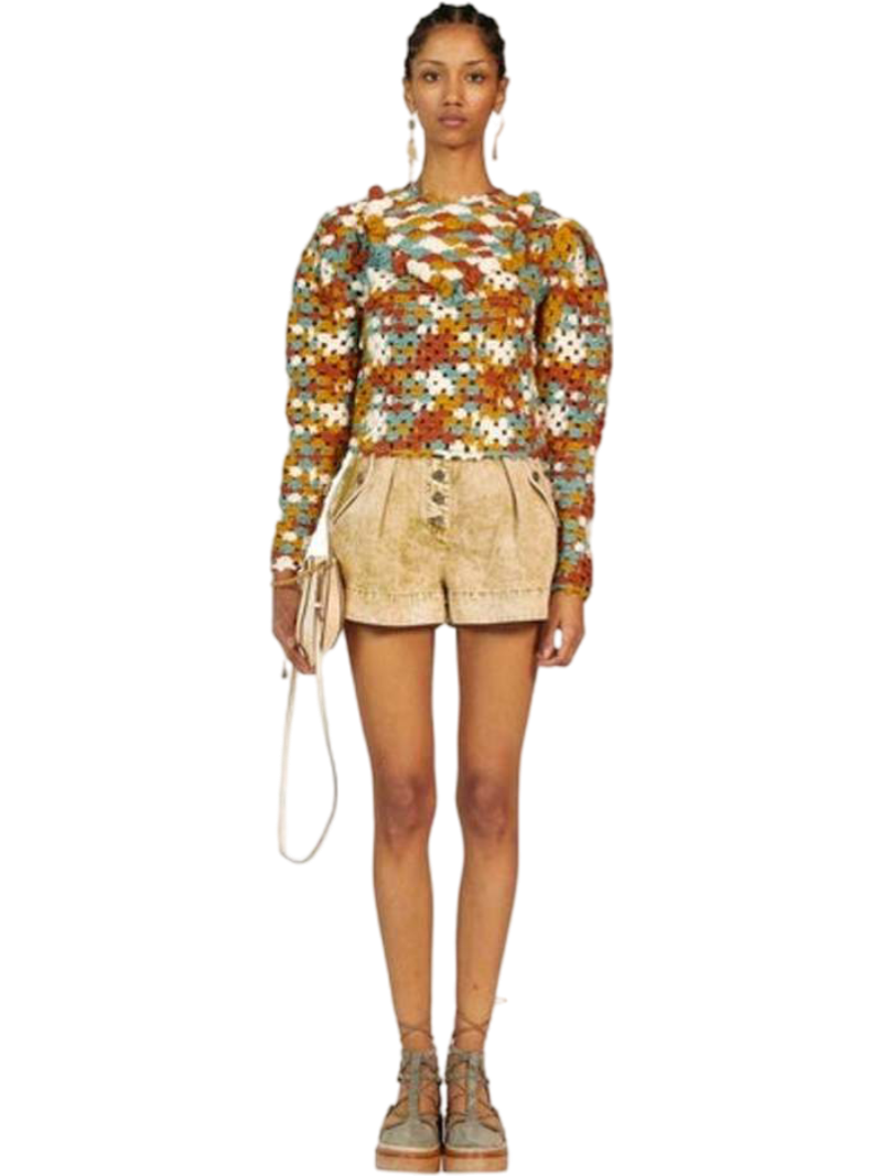 Size M | Ulla Johnson Alda Crochet Wool Blend Jumper