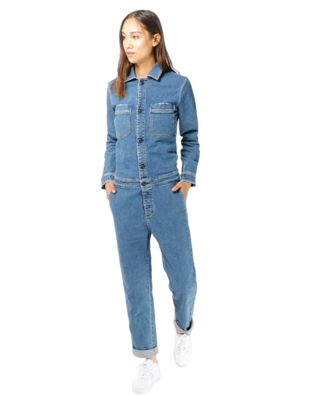 Size S | Carhartt Mid Wash Denim Camden Coverall