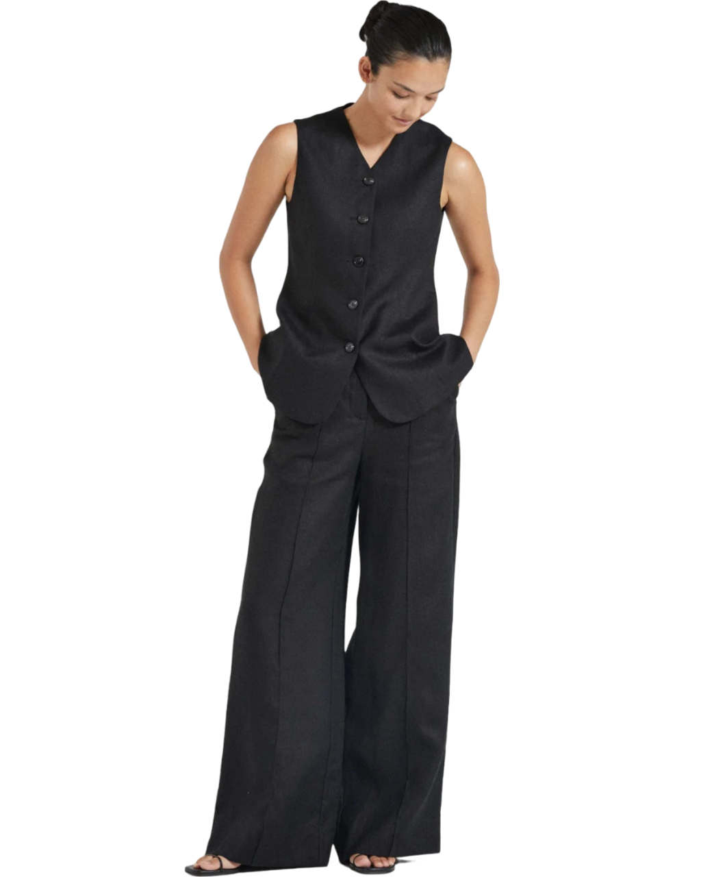 Size M | Friends with Frank Wide Linen Pants