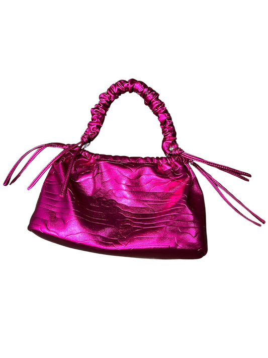HVISK Pink Arcadia Shiny Structure Bag