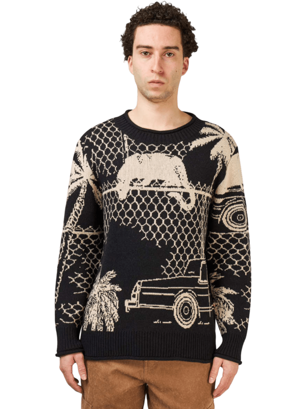 Size M | Honor the Gift Black Jungle Knit Jumper