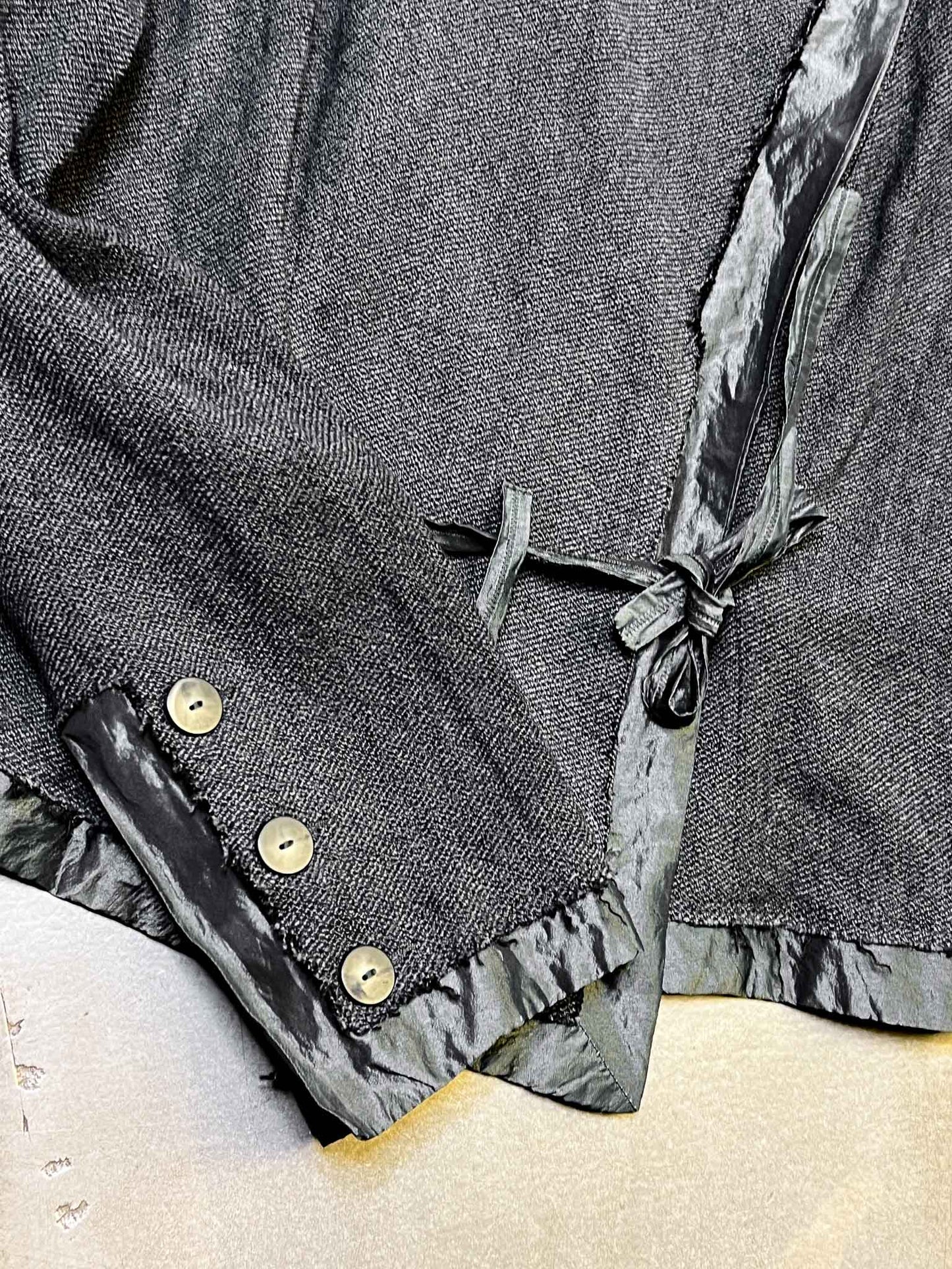 Size 40 (L) | Irene Van Ryb Grey Asymmetric Wool Jacket