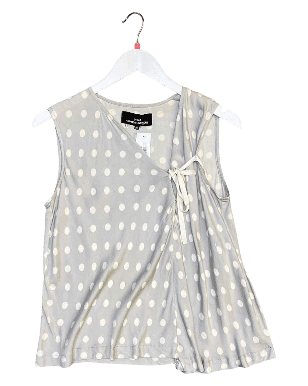 Size M | Tricot Comme des Garçons PolkaDot Cotton Wrap Top