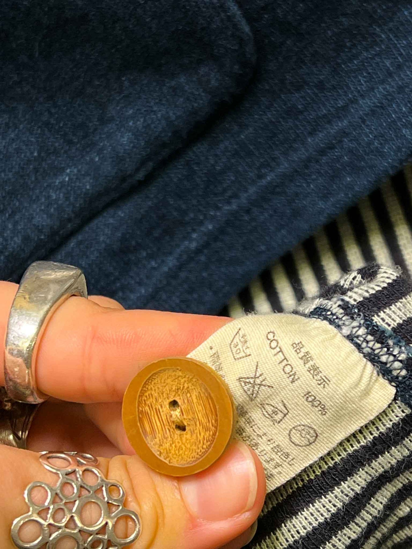 Size S/M | 45rpm Navy Cotton Knit Cardigan