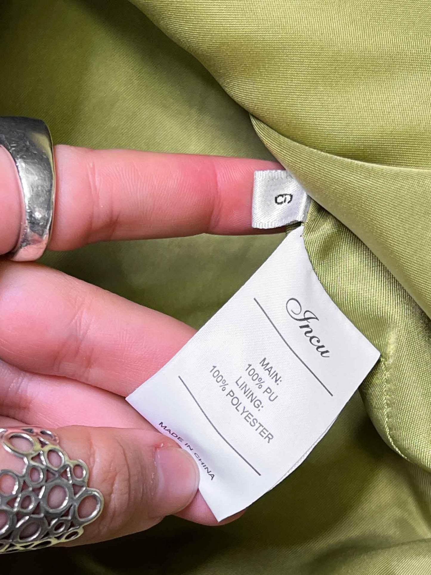 Size 6 | Incu Collection Patent Vegan Leather Jacket