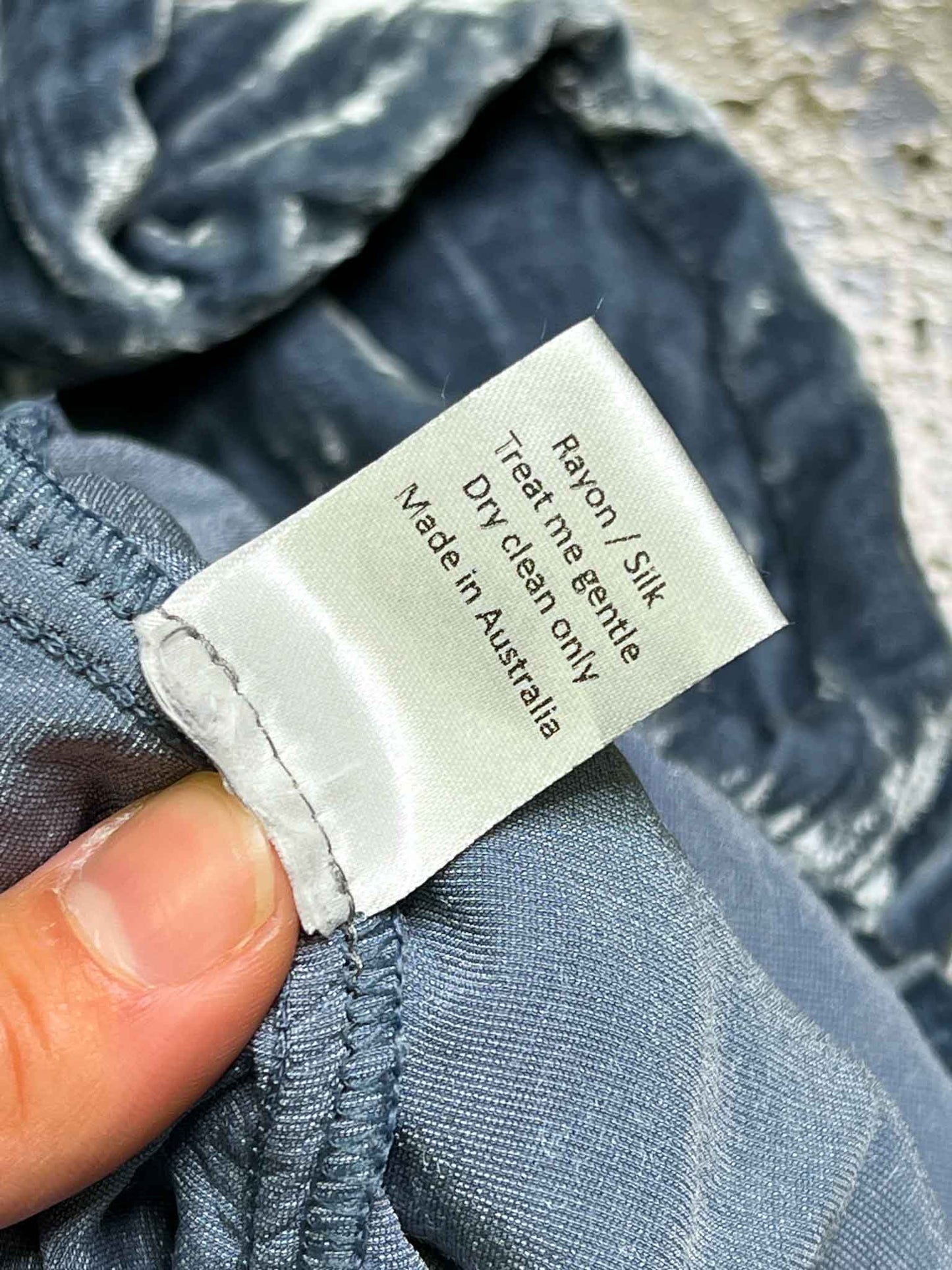 Size 12 | Sister Blue Iridescent Velvet Pants
