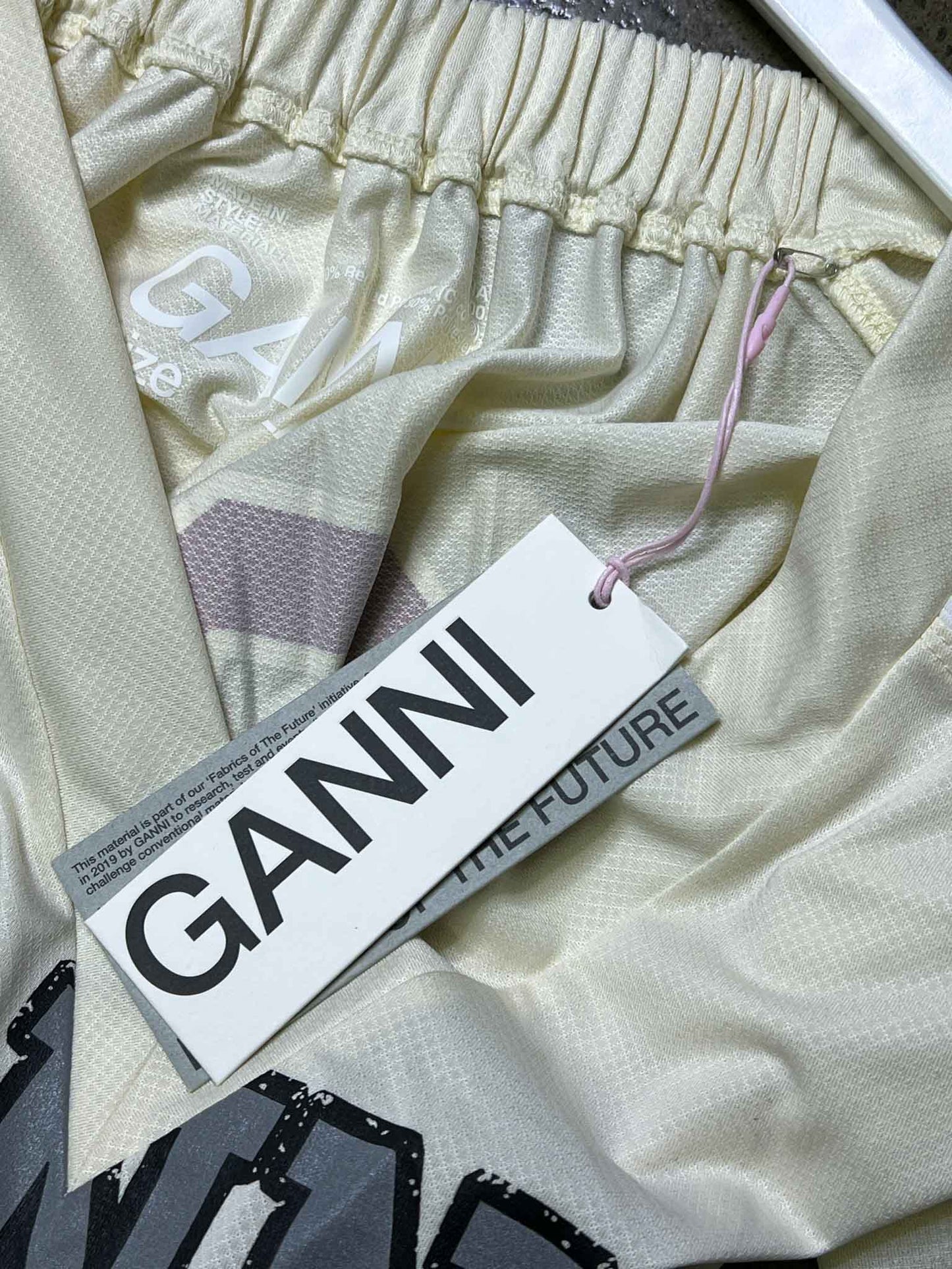 Size L/XL | Ganni Ivory League Oversized Mini Dress NWT