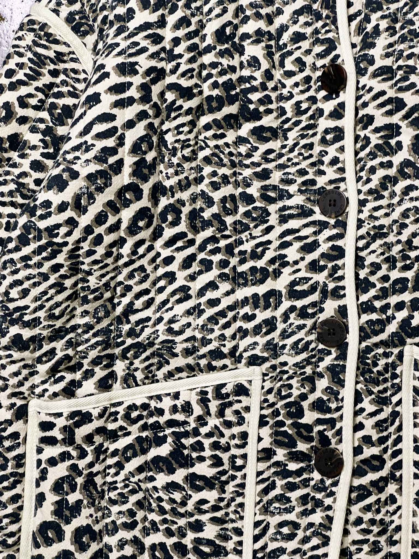 Size M | Ceres Leopard Print Quilted Jacket