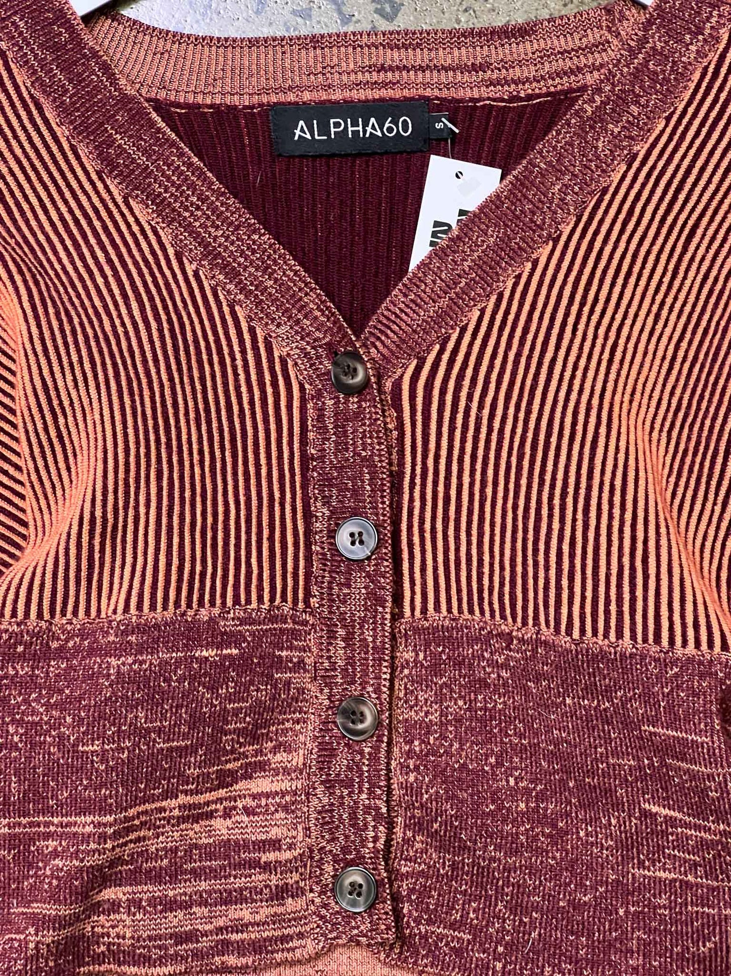 Size S | Alpha60 100% Merino Ribbed Cardigan