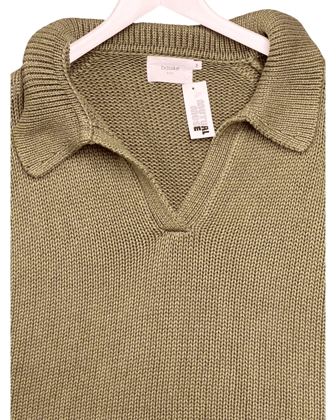 Size 3 (L) | Bassike Relaxed Fit V-Neck Jumper