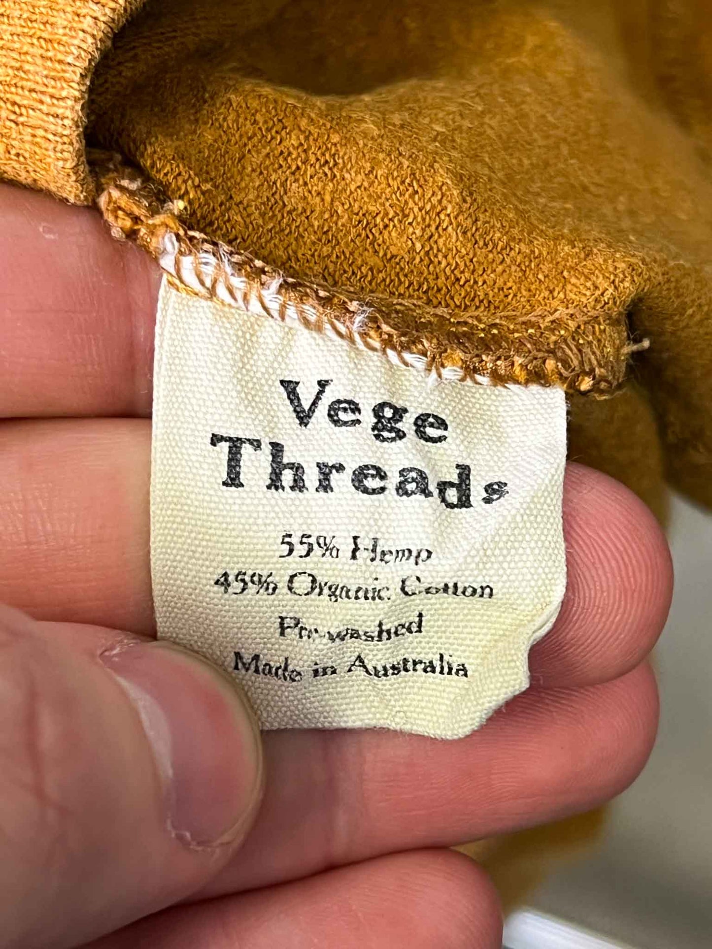 Size M | Vege Threads Hemp T-shirt