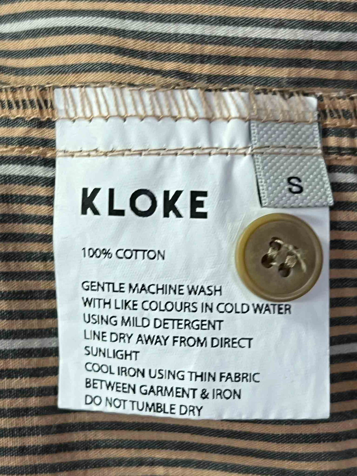 Size S | Kloke Clay Stripe Wane Top