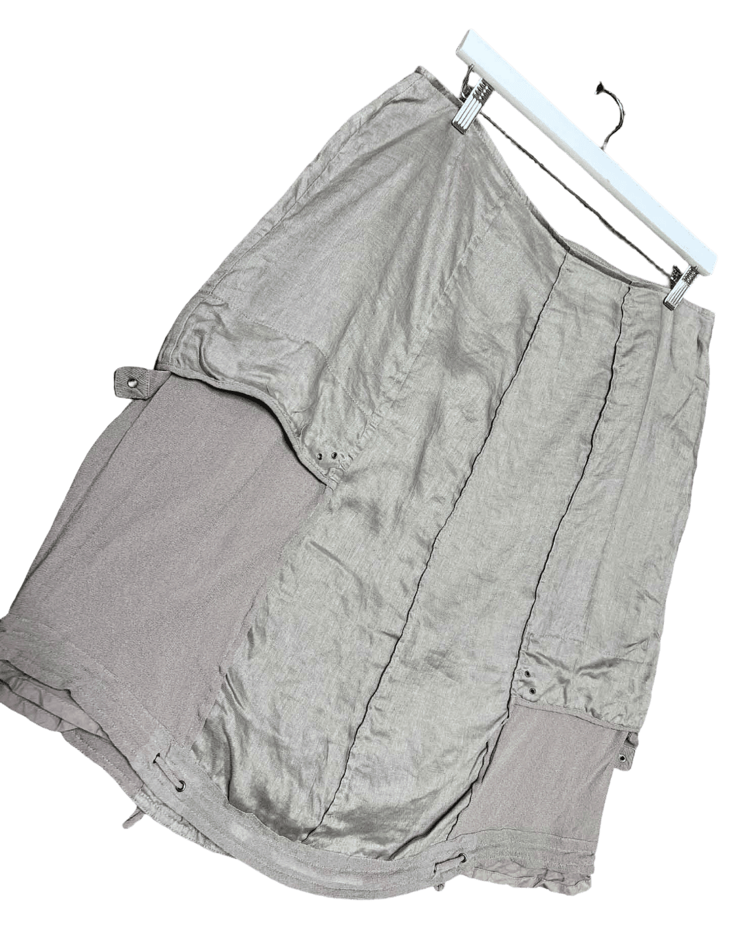 Size 16 (XXL) | Verge Grey Cargo-Style Midi Skirt