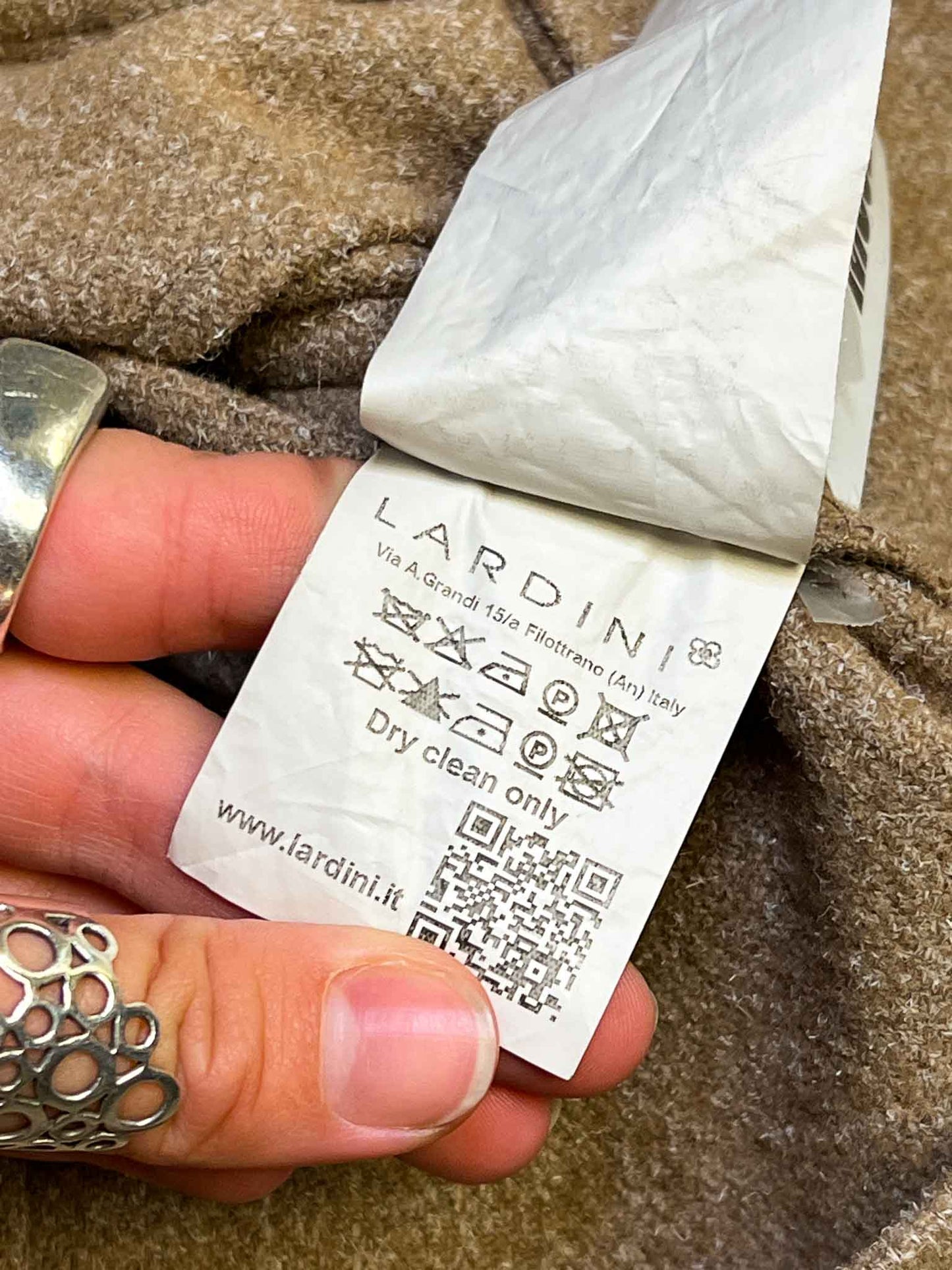 Size L | Lardini Brown Wool Suit Vest
