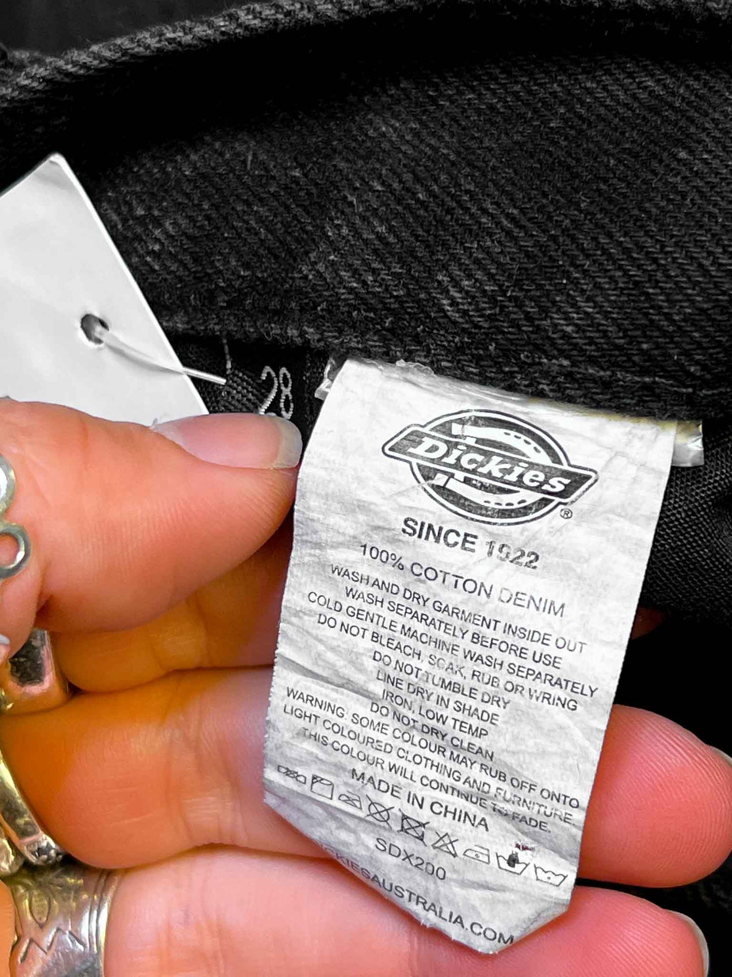 Size XS | Dickies Black High-Waisted Denim Shorts