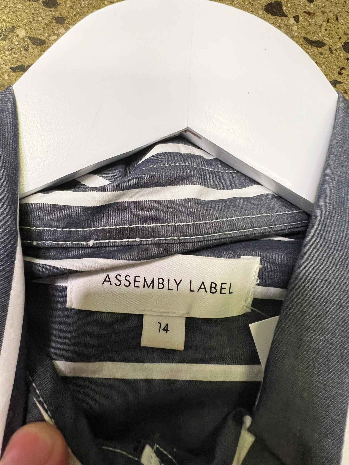 Size M | Assembly Label Striped Button Down Shirt