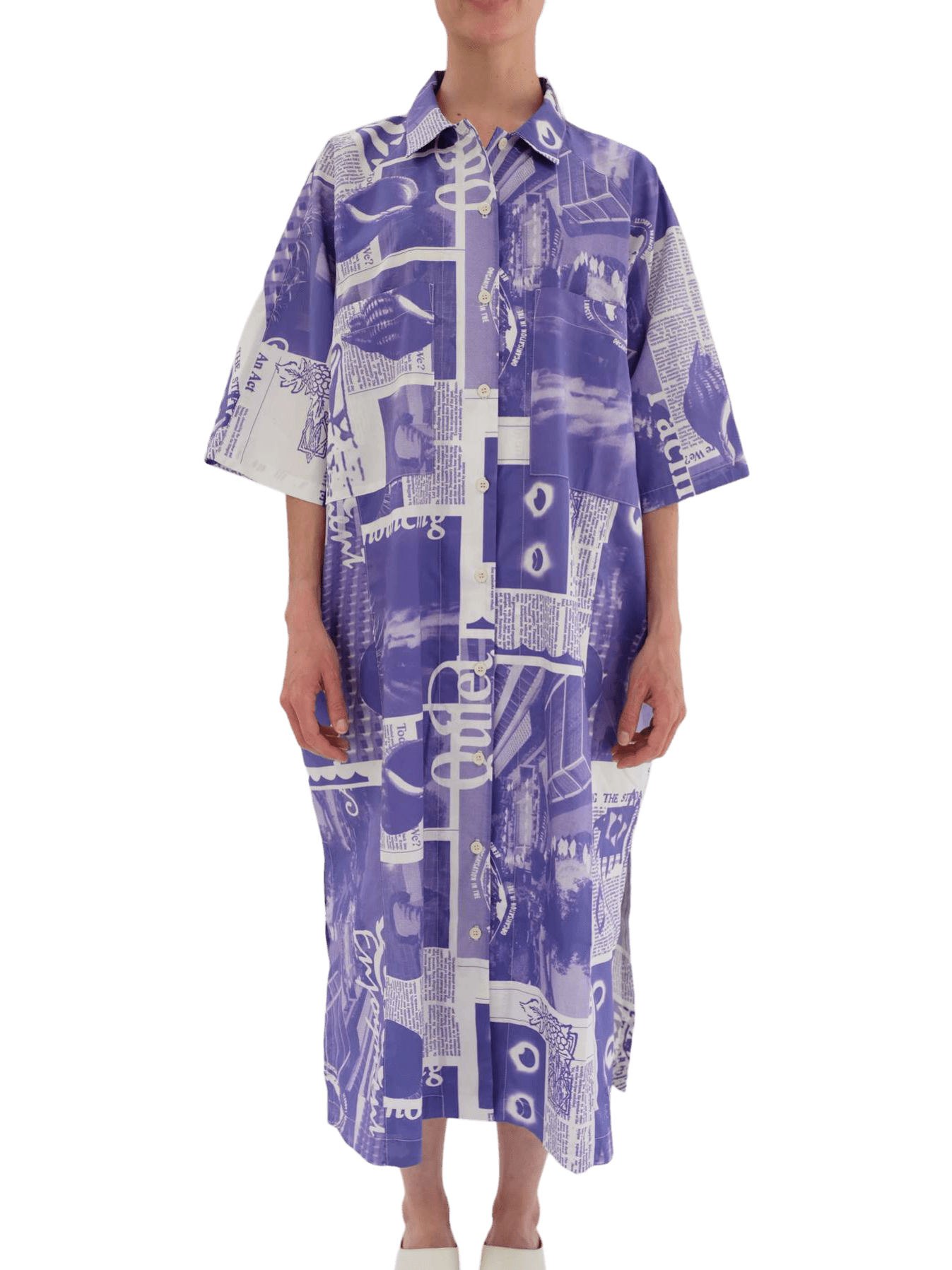 Size S | Kloke Daily Newspaper Print Dress