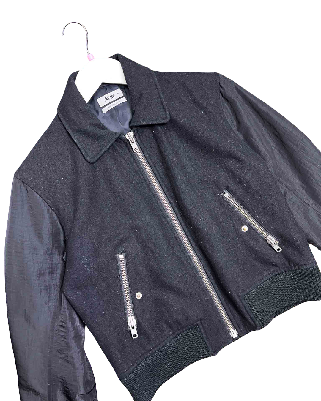 Size 8 | Acne Studios Vintage Wool-Blend Bomber Jacket