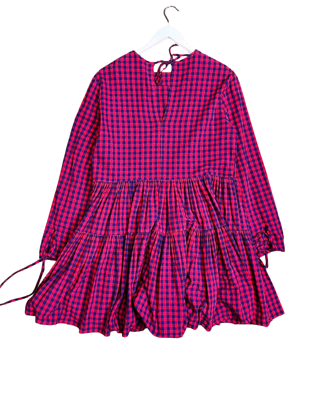 Size S | Verner Gingham Mini Dress
