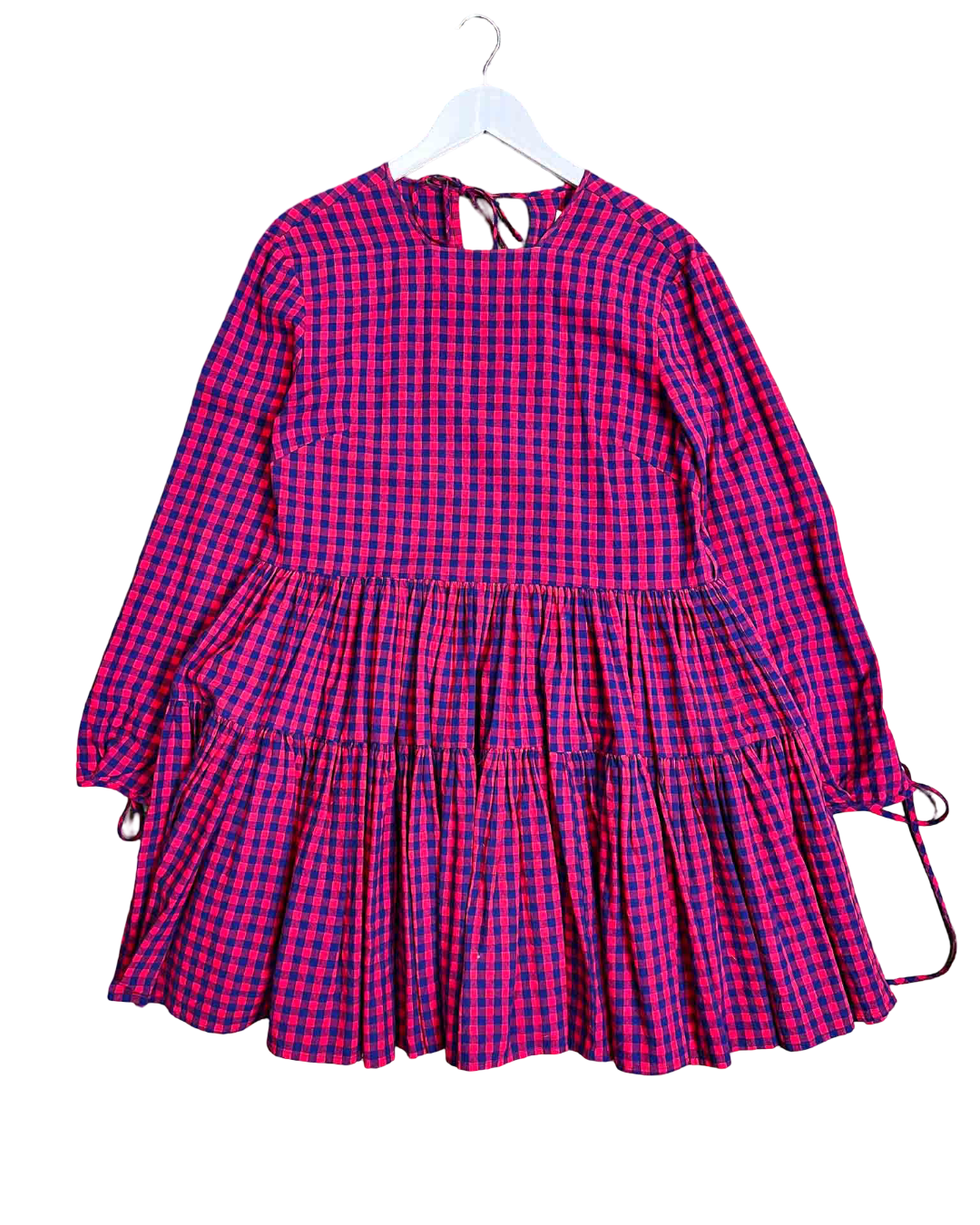 Size S | Verner Gingham Mini Dress