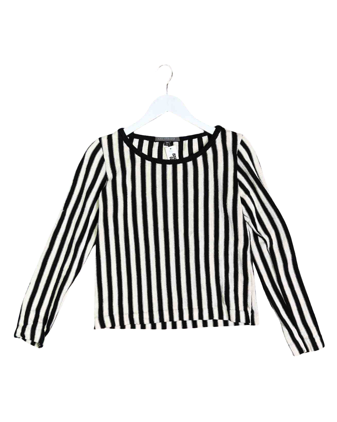 Size L | Kate Sylvester Vertical Striped 100% Wool Top