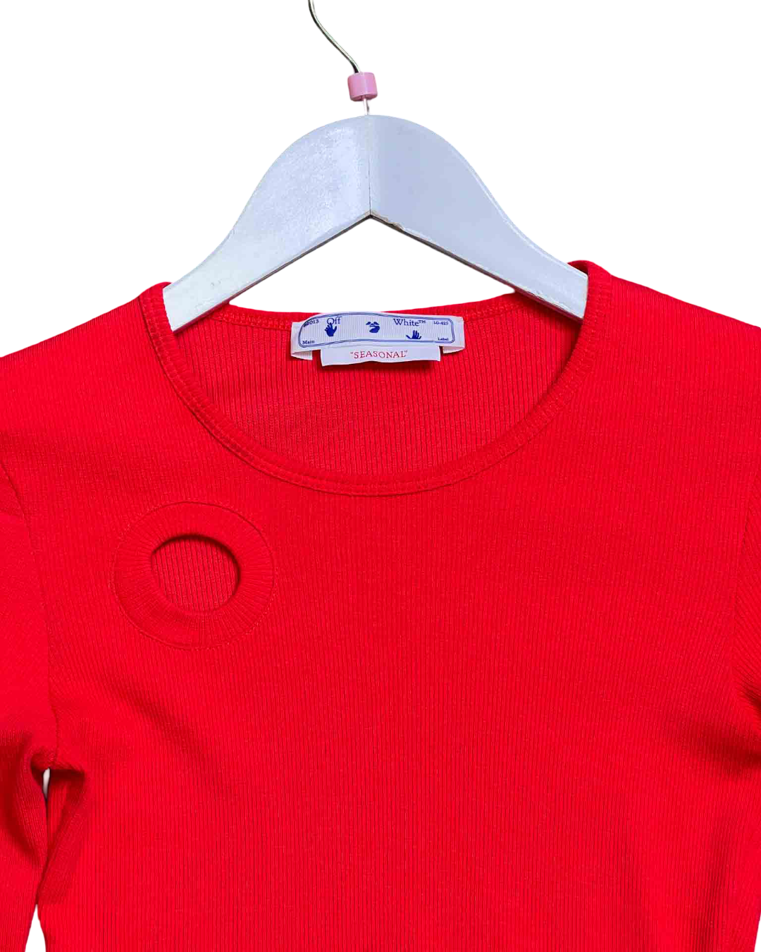 Size S | Off-White Meteor Cutout Ribbed Stretch-Cotton Jersey Bodysuit