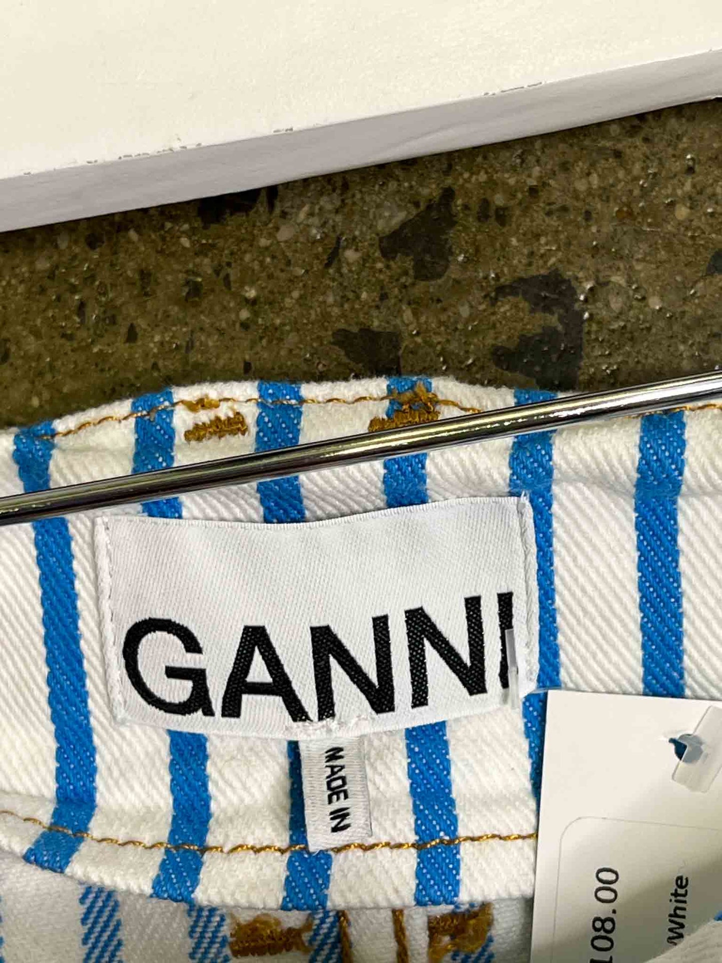 Size 14 (42) | Ganni Striped Mini Skirt