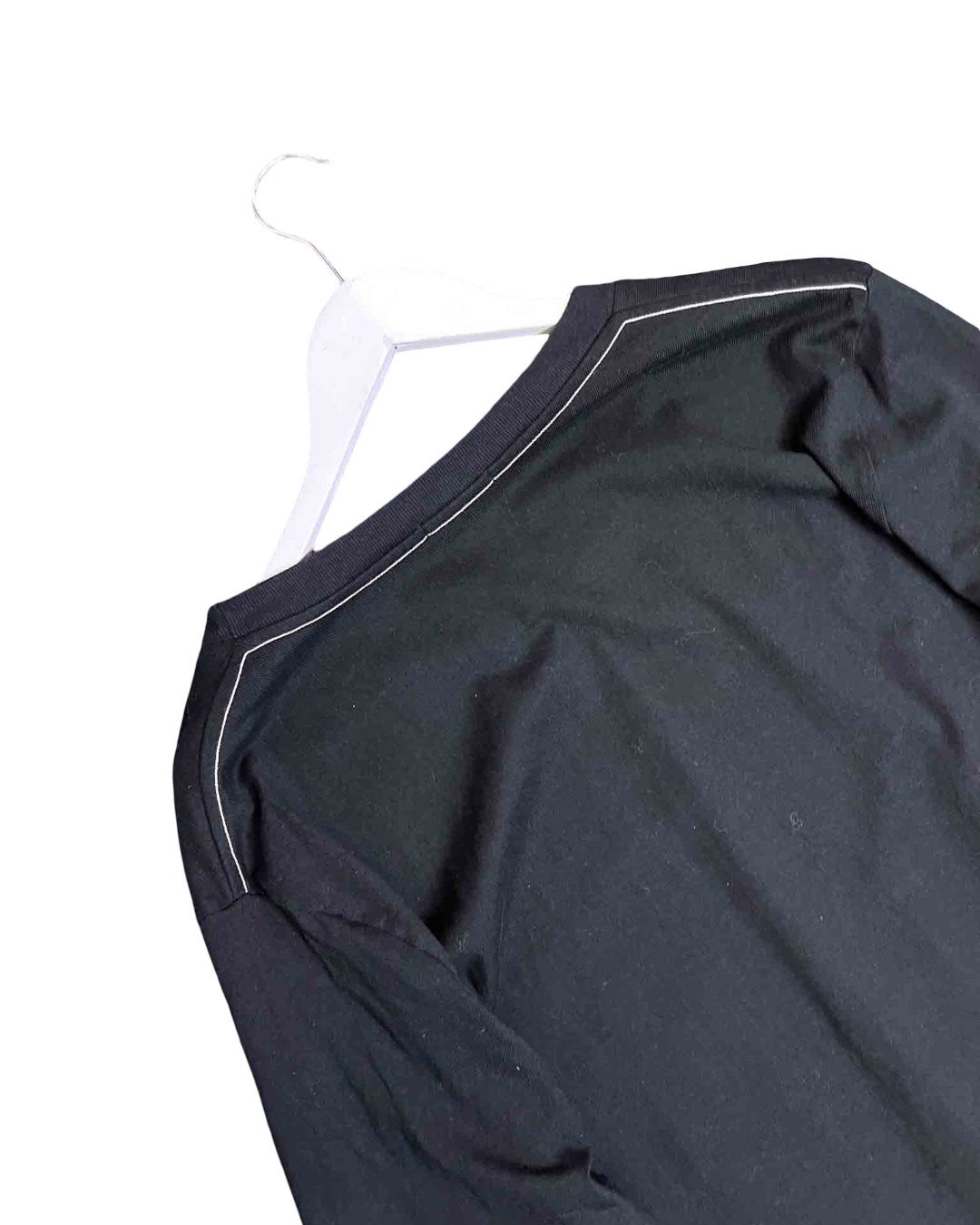 Size XXL | Bassike White Stitching Raw Hem Top