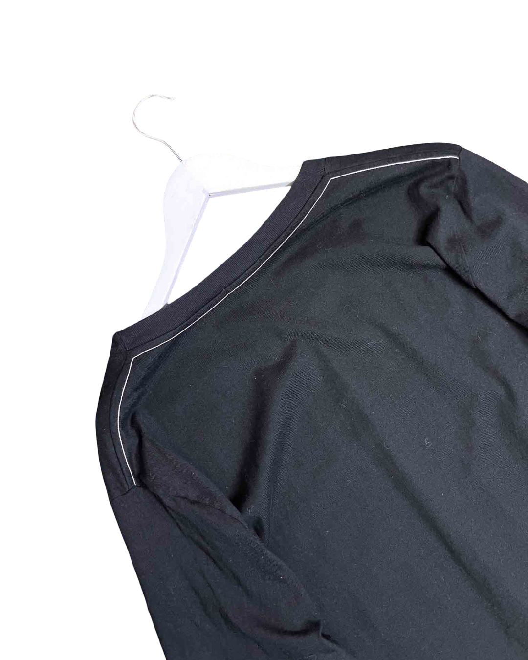 Size XXL | Bassike White Stitching Raw Hem Top