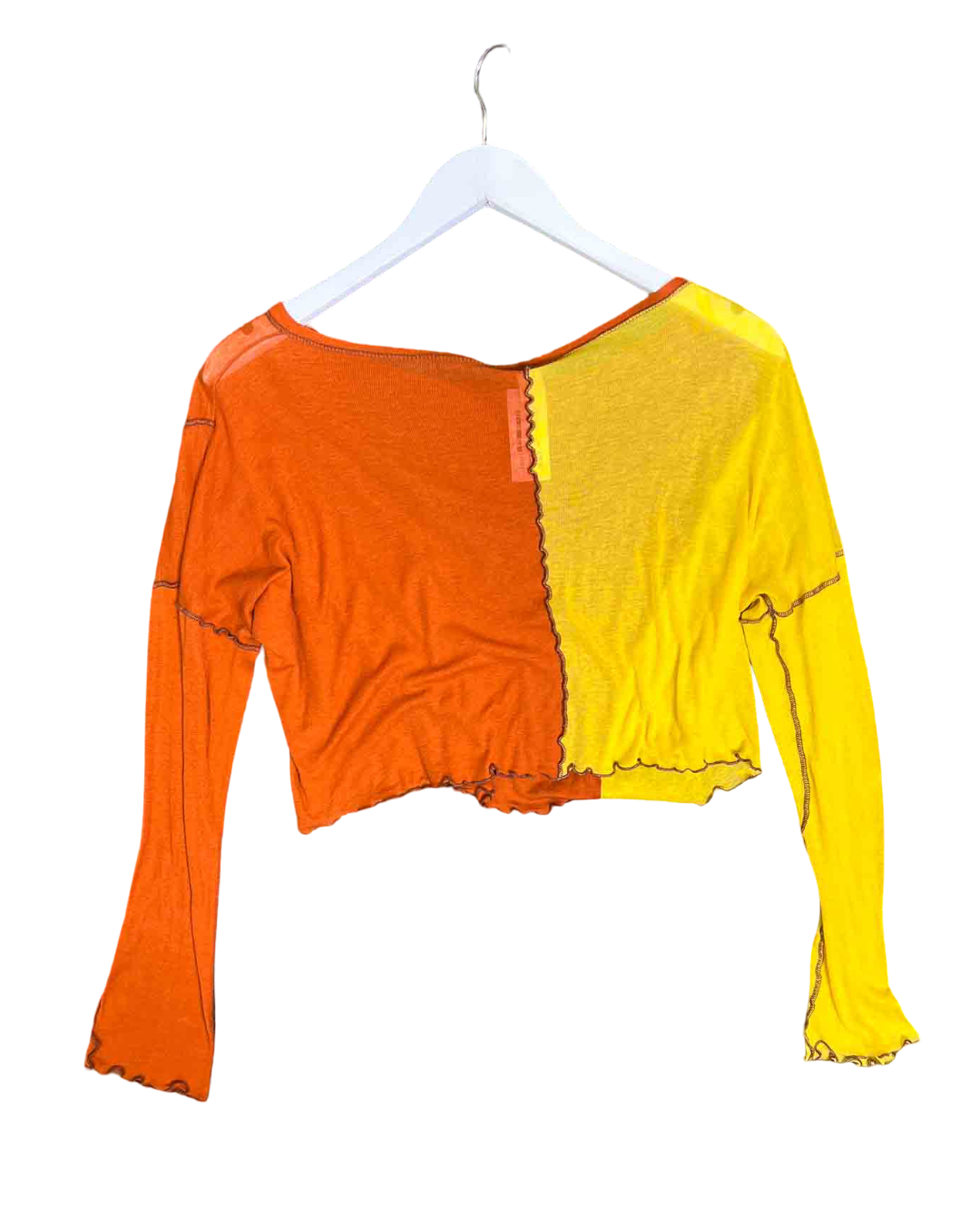 Size M | Baserange Two Toned Exposed Stitching Top