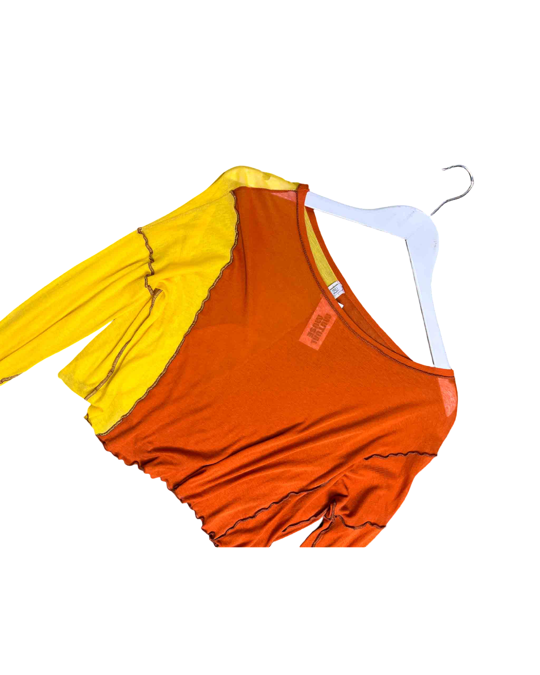 Size M | Baserange Two Toned Exposed Stitching Top