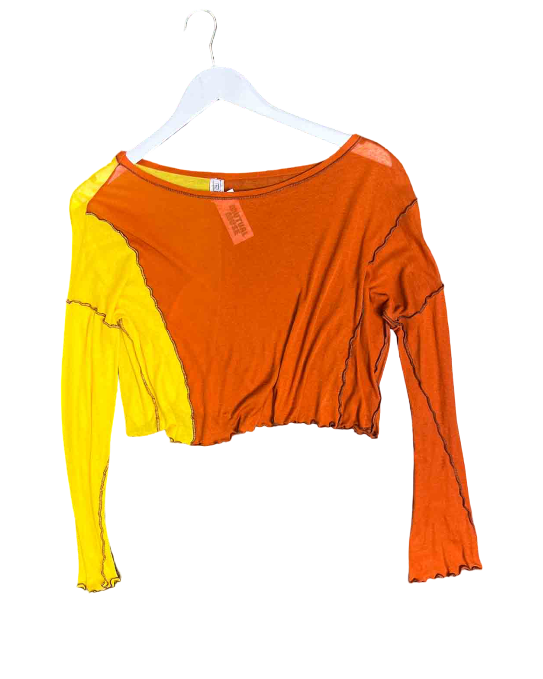 Size M | Baserange Two Toned Exposed Stitching Top