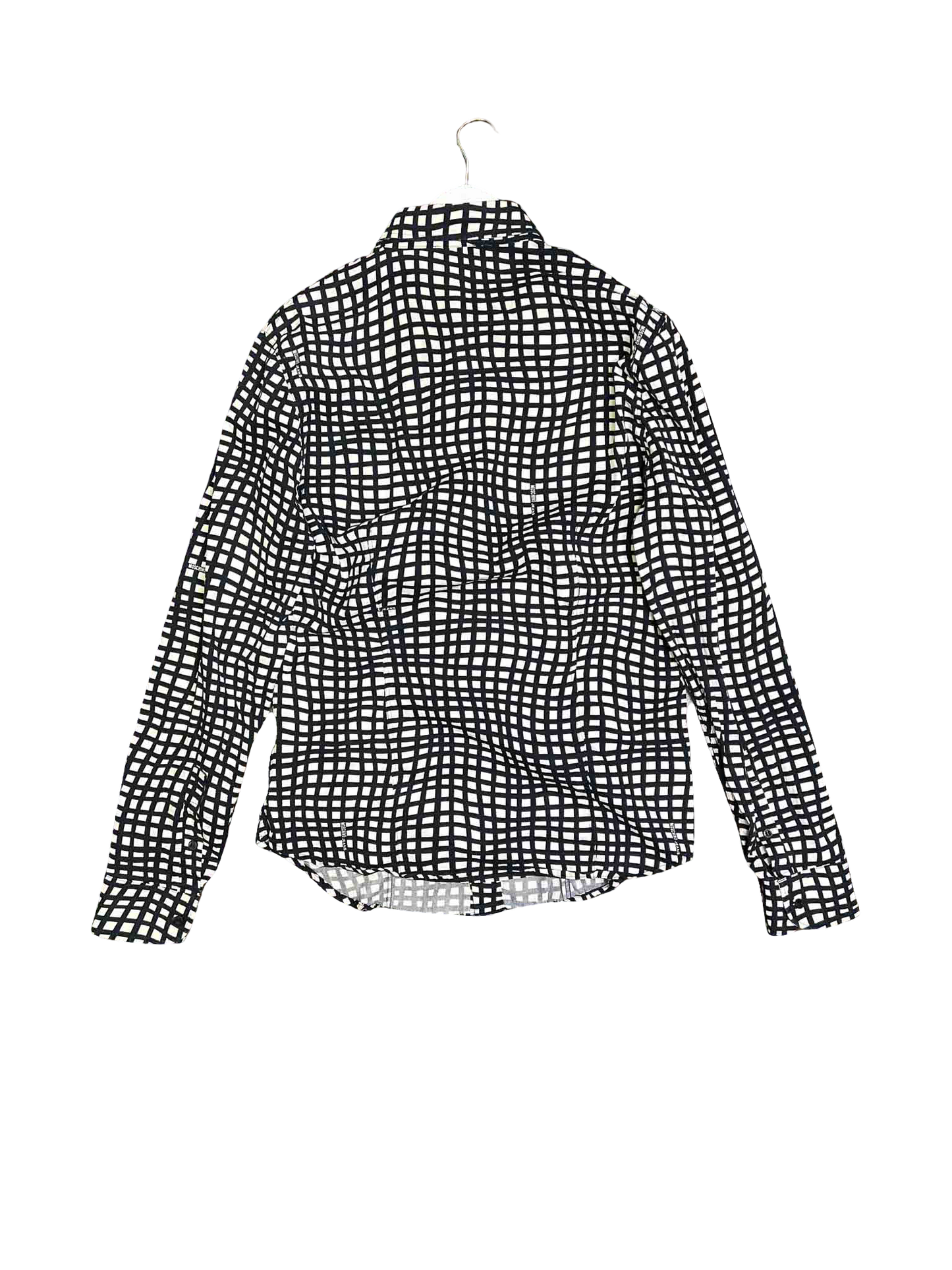 Size XL | Moschino Jeans Wavy Check Print Shirt