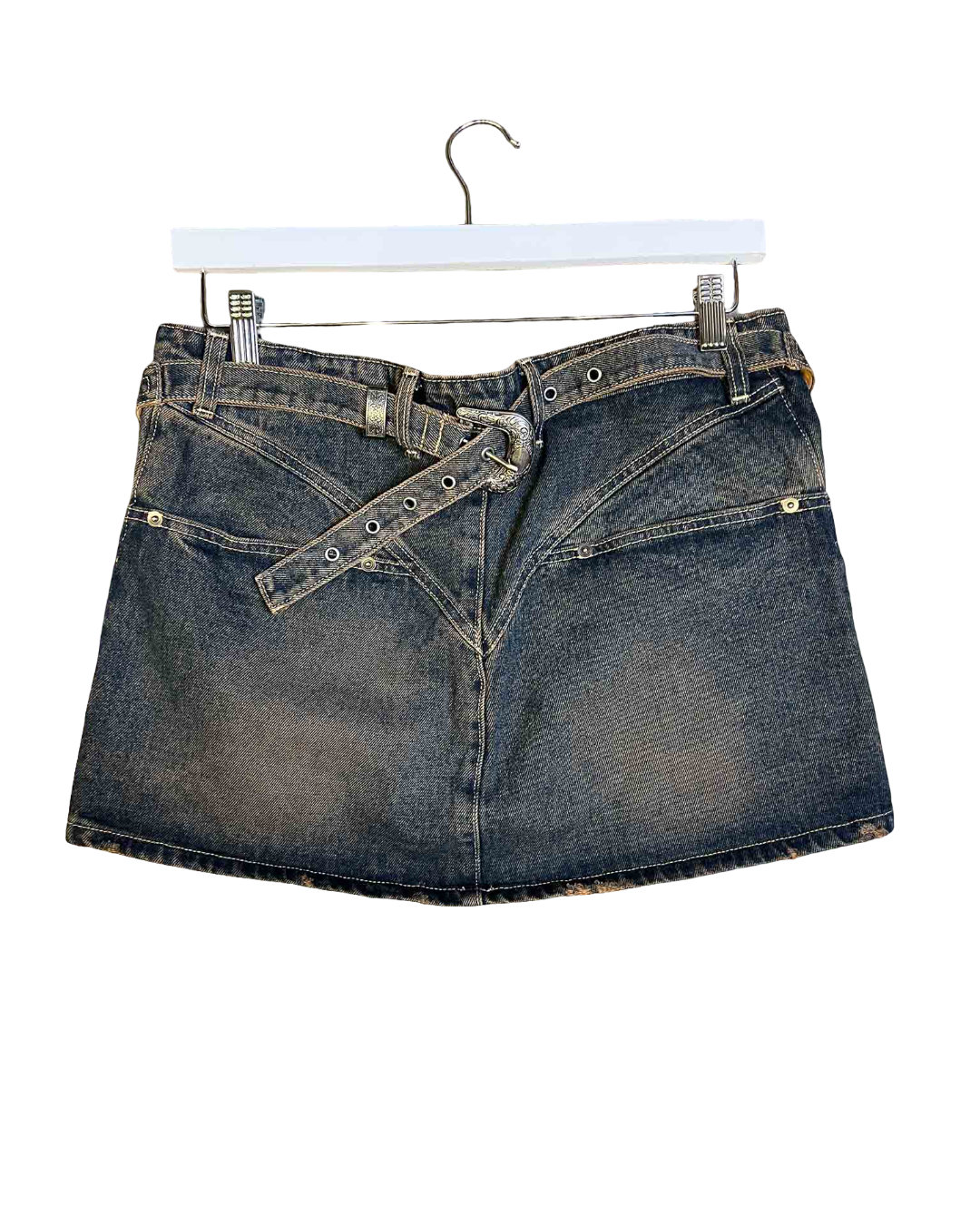 Size 4 (12) | Kahe Denim Back Buckle Mini Skirt
