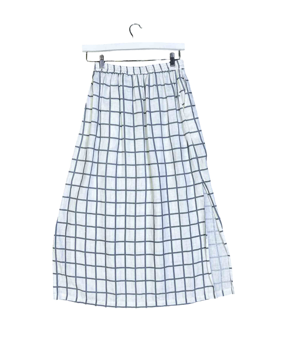 Size 8 | Elk Linen Grid Skirt