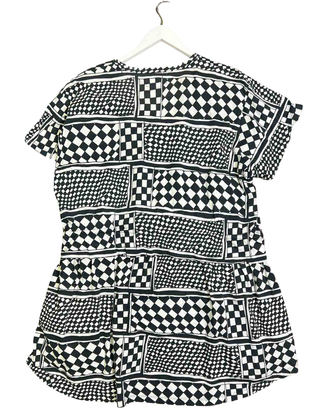 Size M | Lisa Waup x Verner Checkers Drop Waist Mini Dress
