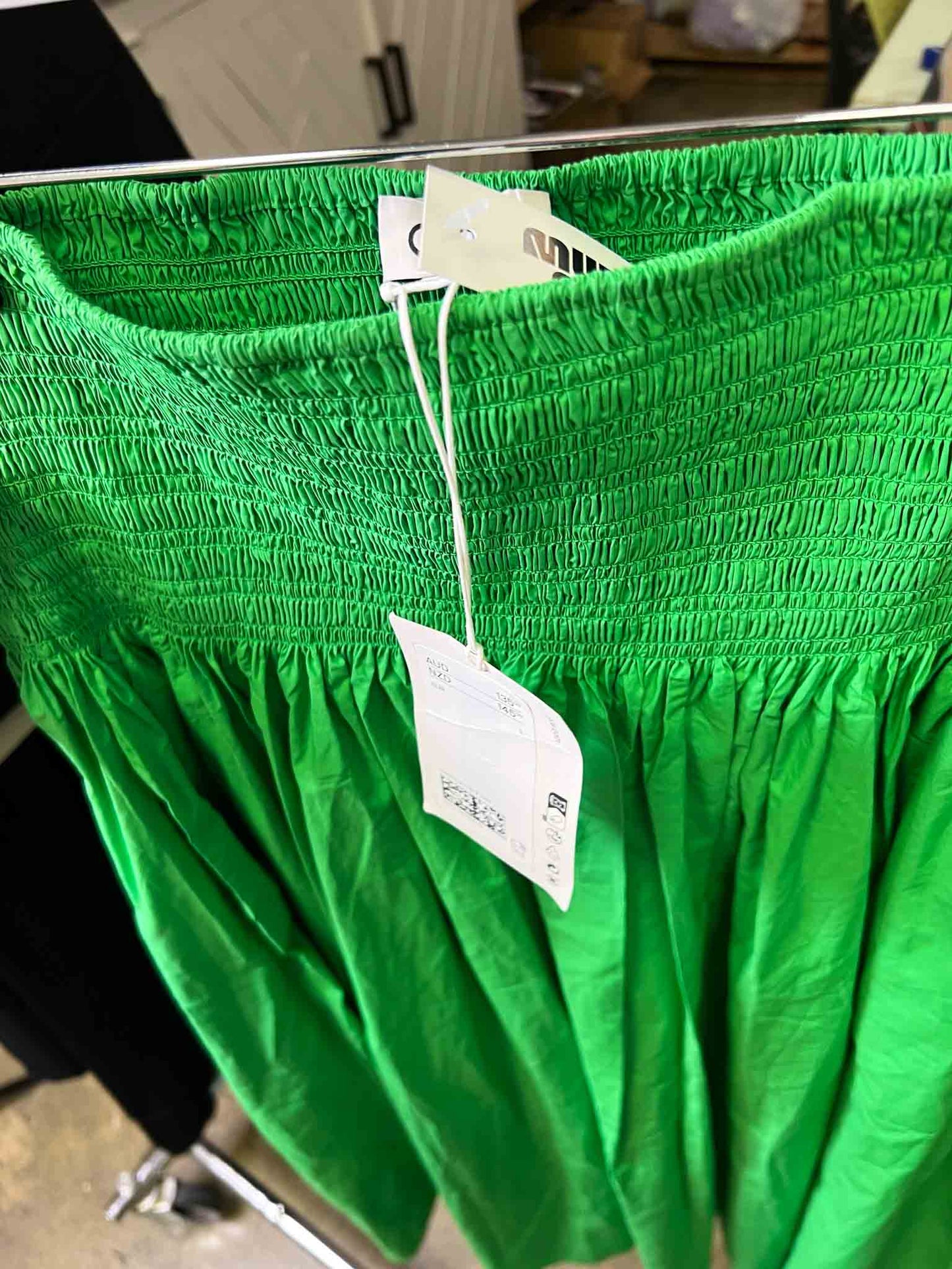 Size L | COS Green Midi Skirt