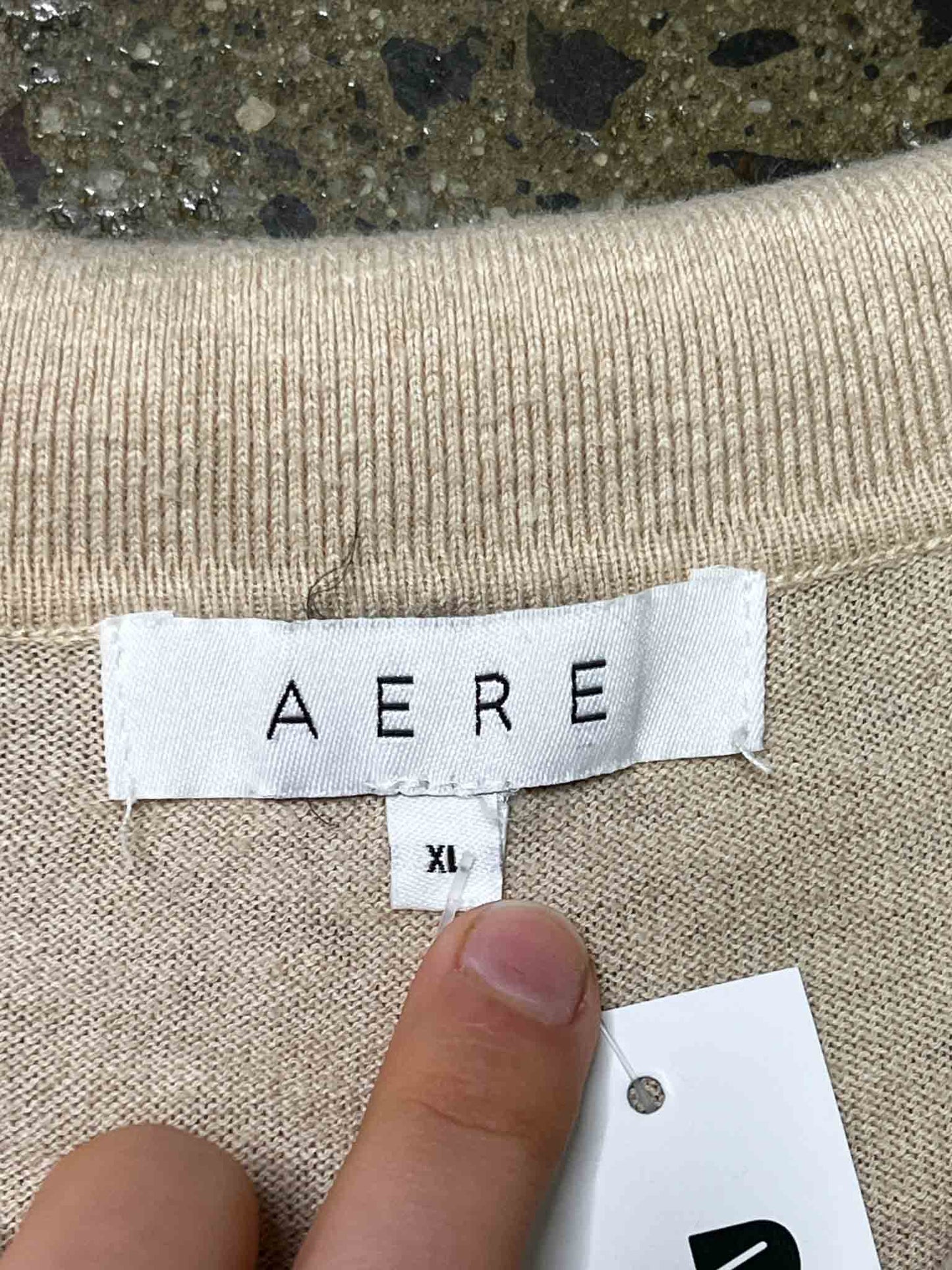 Size XL | Aere Cashmere Blend Polo T-Shirt