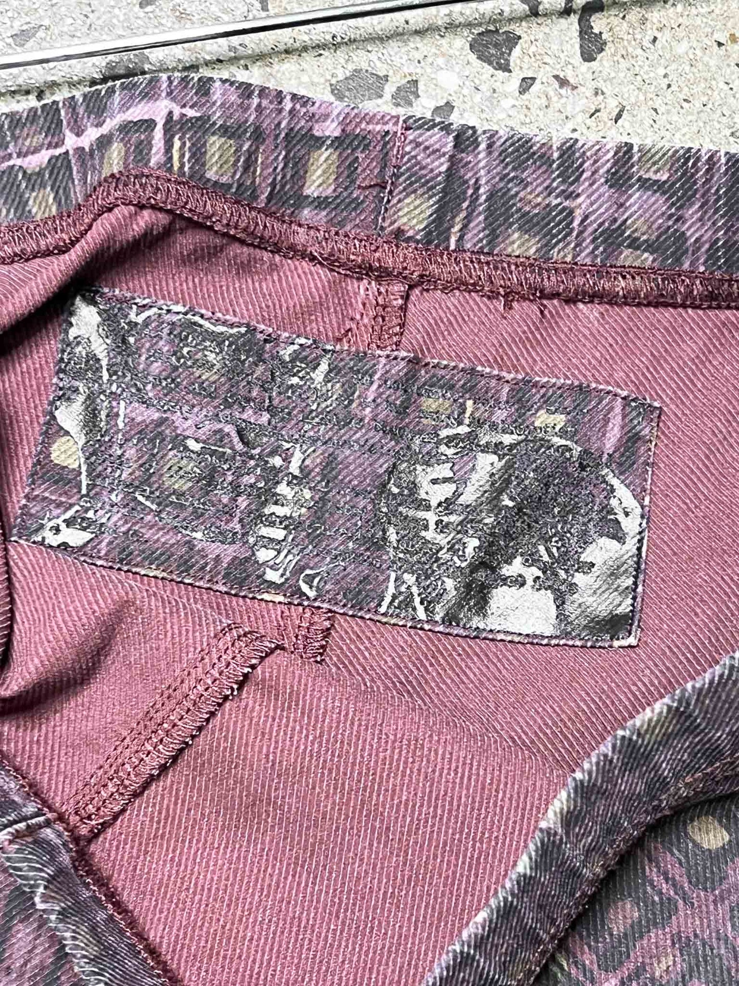 Size S | Studio Rundholz Mauve Grid Slouch Pants