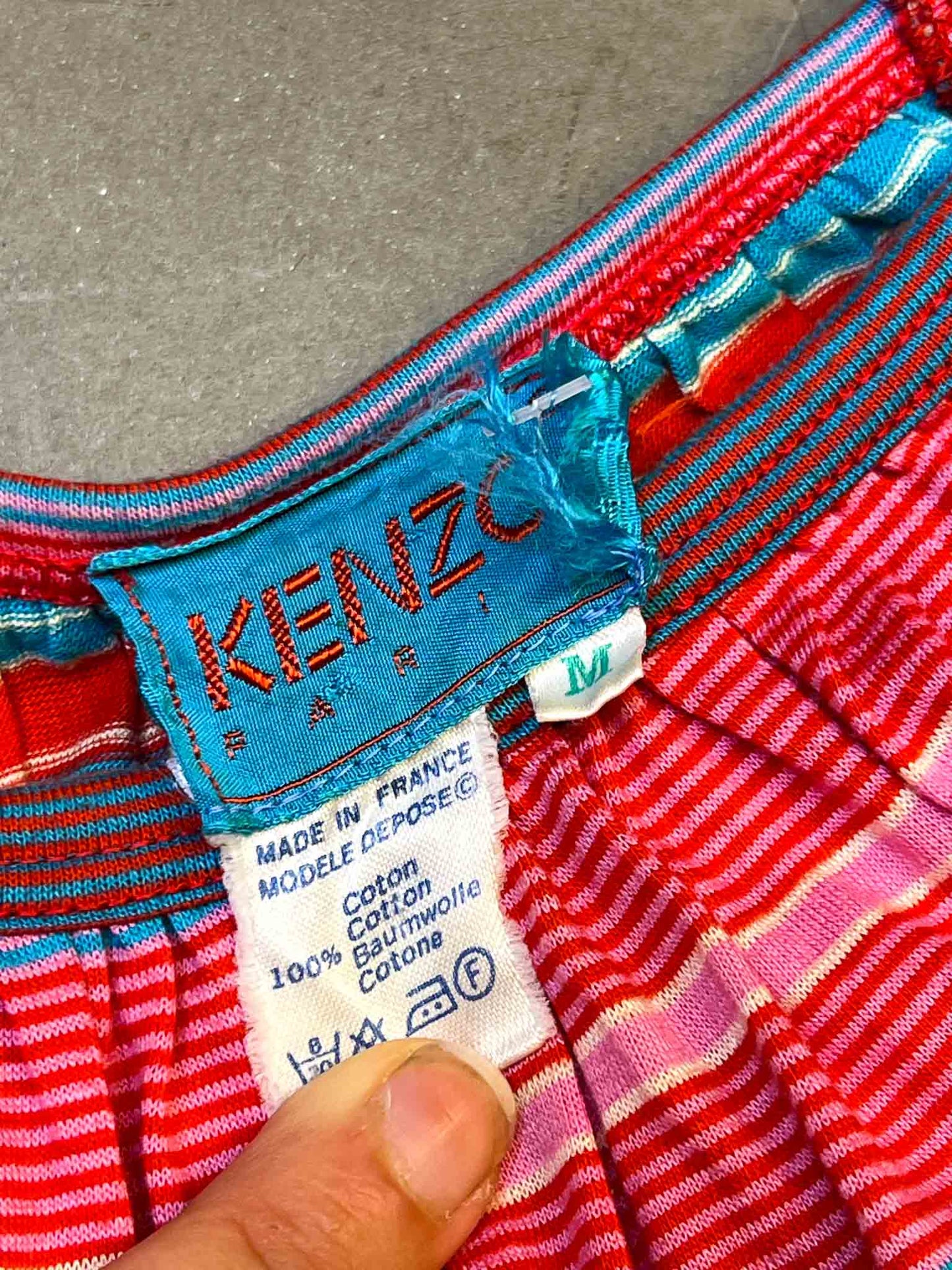 Size M | Kenzo Paris Dress Cotton Striped Mini Dress