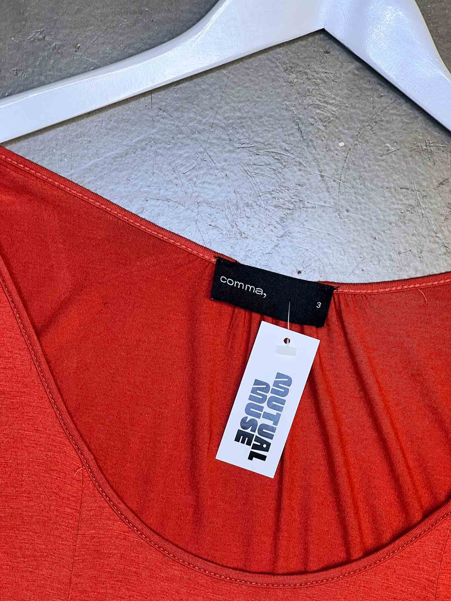 Size 3 (L) | Comma Gathered Orange Mini Dress