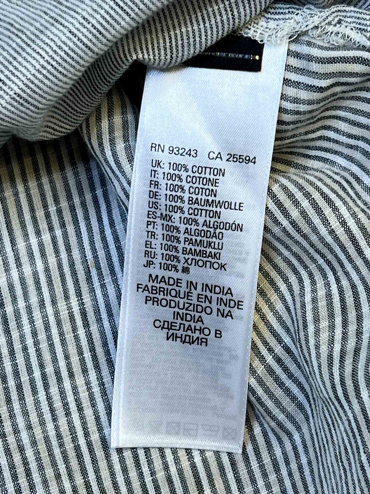 Size XS | Diesel Cotton Striped Shirt