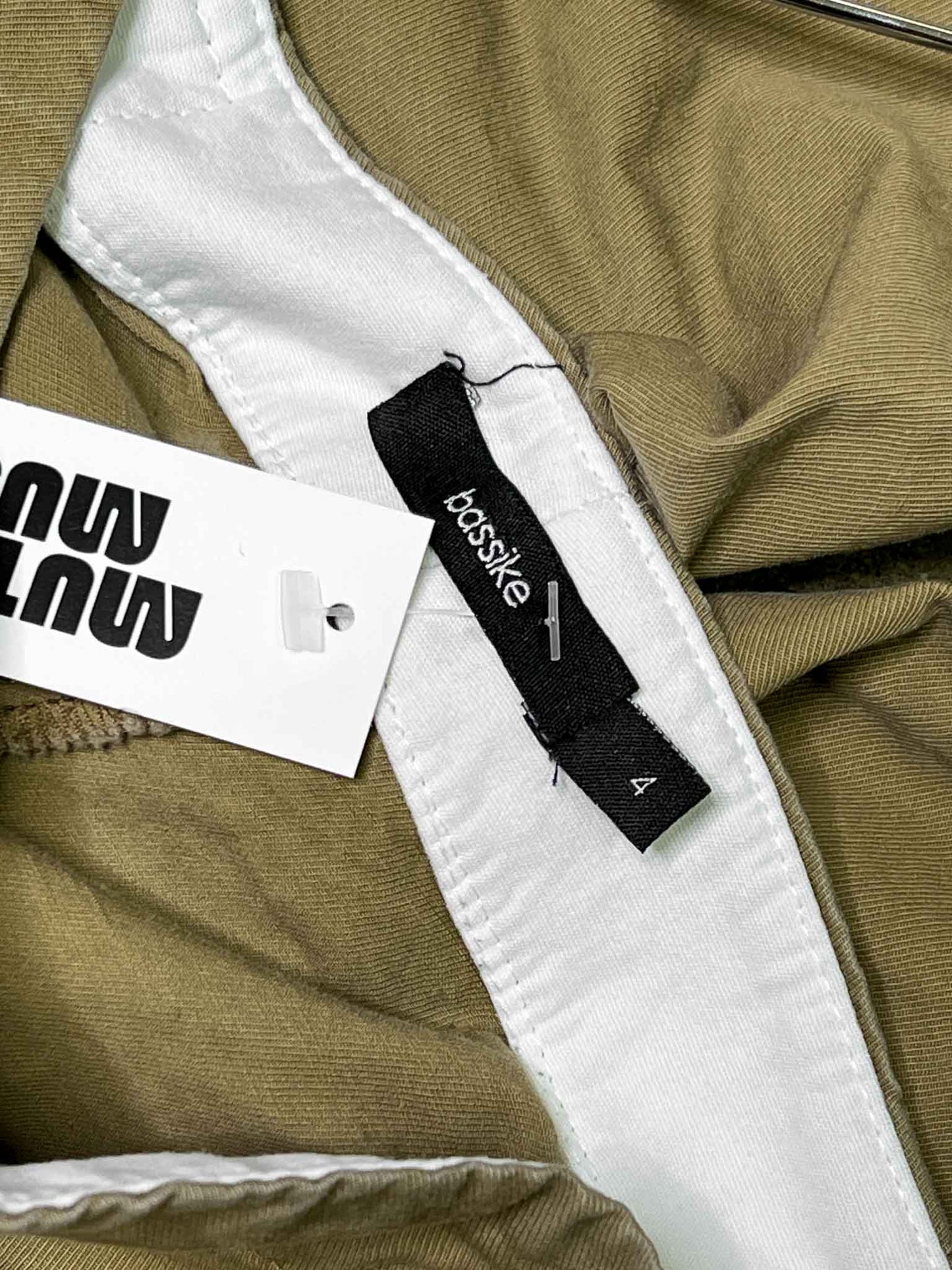 Size 4 (14) | Bassike Khaki Straight-Leg Pants