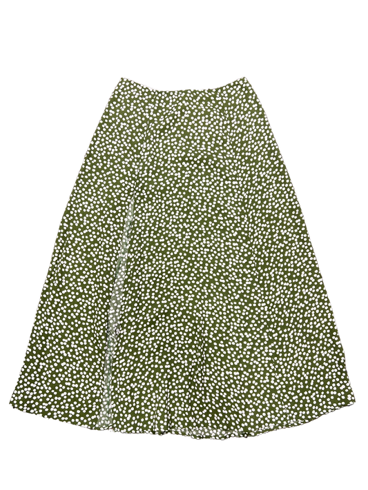 Size 10 - Reformation Green and White Polka Dot Zoe Skirt