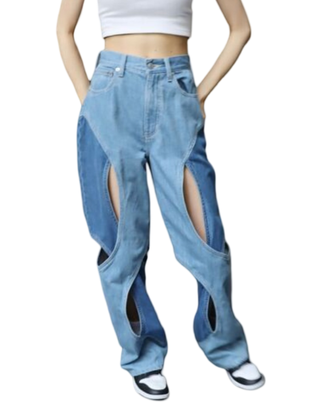 Size XS | Evris Swirl Cut Out Jeans