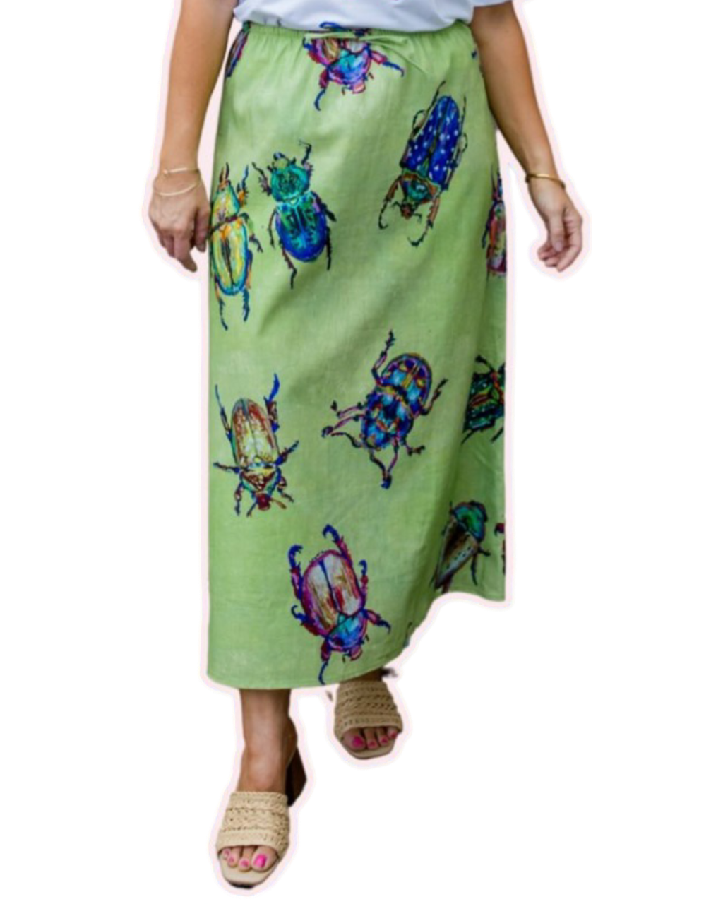 Size 20 | Jericho Road Bias Linen Beetle Skirt