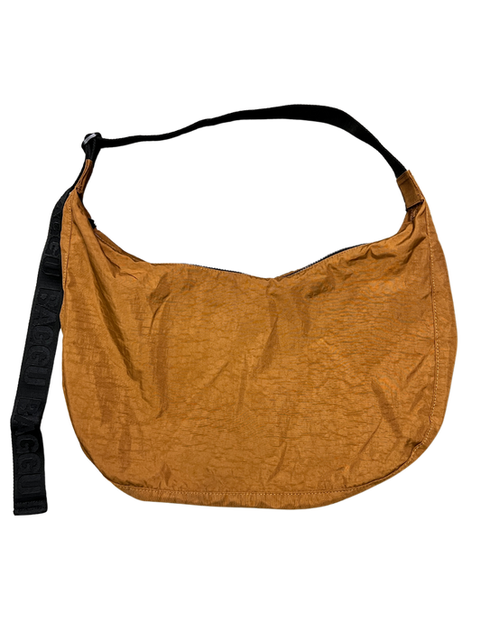 Baggu Large Brown Nylon Crescent Bag