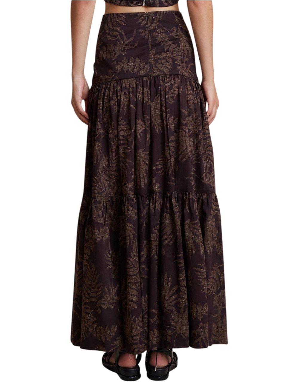Size 14 | Bec + Bridge Cotton Palm Maxi Skirt