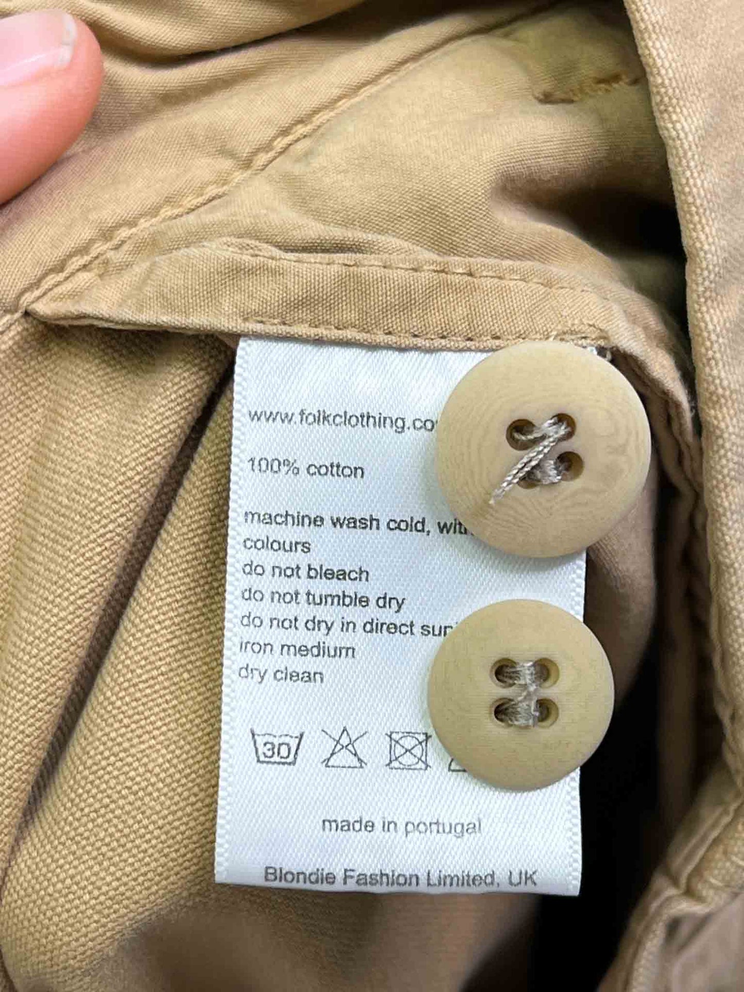 Size 3 (M) - Folk Soft Tan Assembly Worker Pants